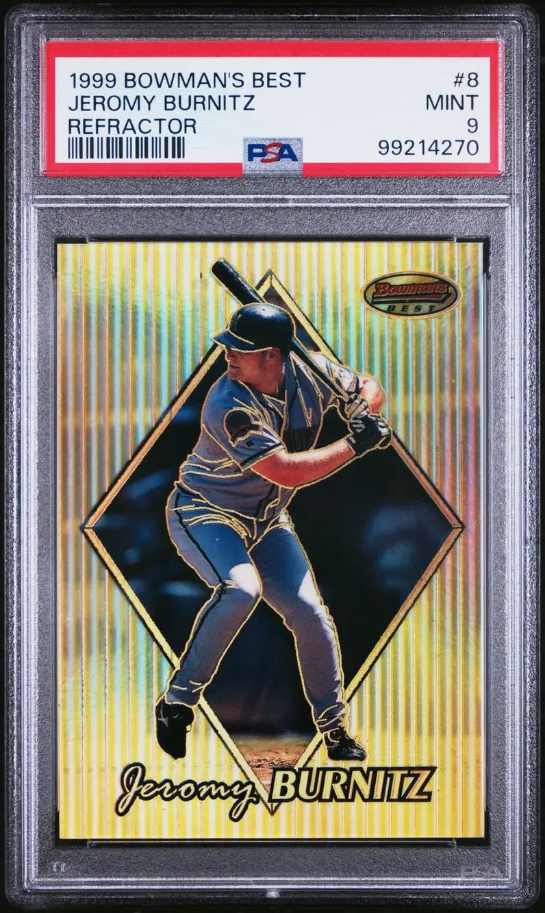 1999 Bowman's Best #8 Jeromy Burnitz 43/400 PSA 9 Mint Milwaukee Brewers - Pop 1